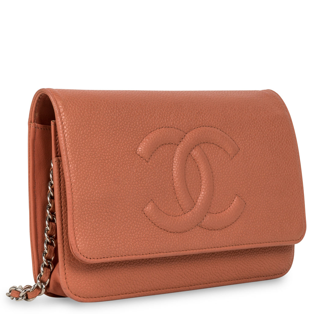 Chanel Wallet On Chain Caviar Silver Crossbody