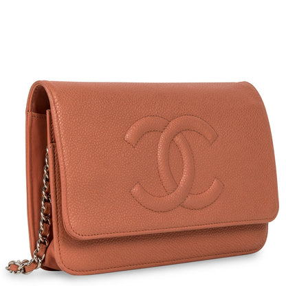Chanel Wallet On Chain Caviar Silver Crossbody