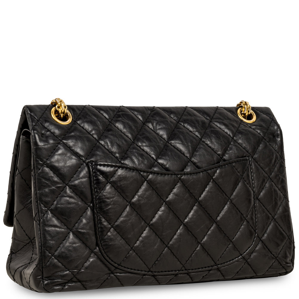 Chanel Classic Flap Calfskin Black Shoulder Bag Style 20
