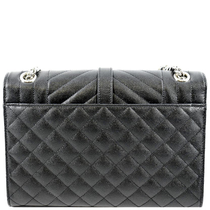 Saint Laurent Envelope Leather Black Shoulder Bag Style 13