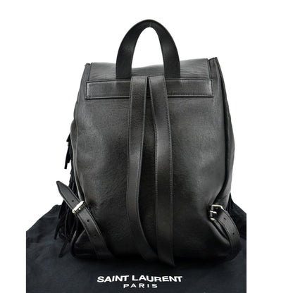 Saint Laurent Leather Black Backpack Style 2