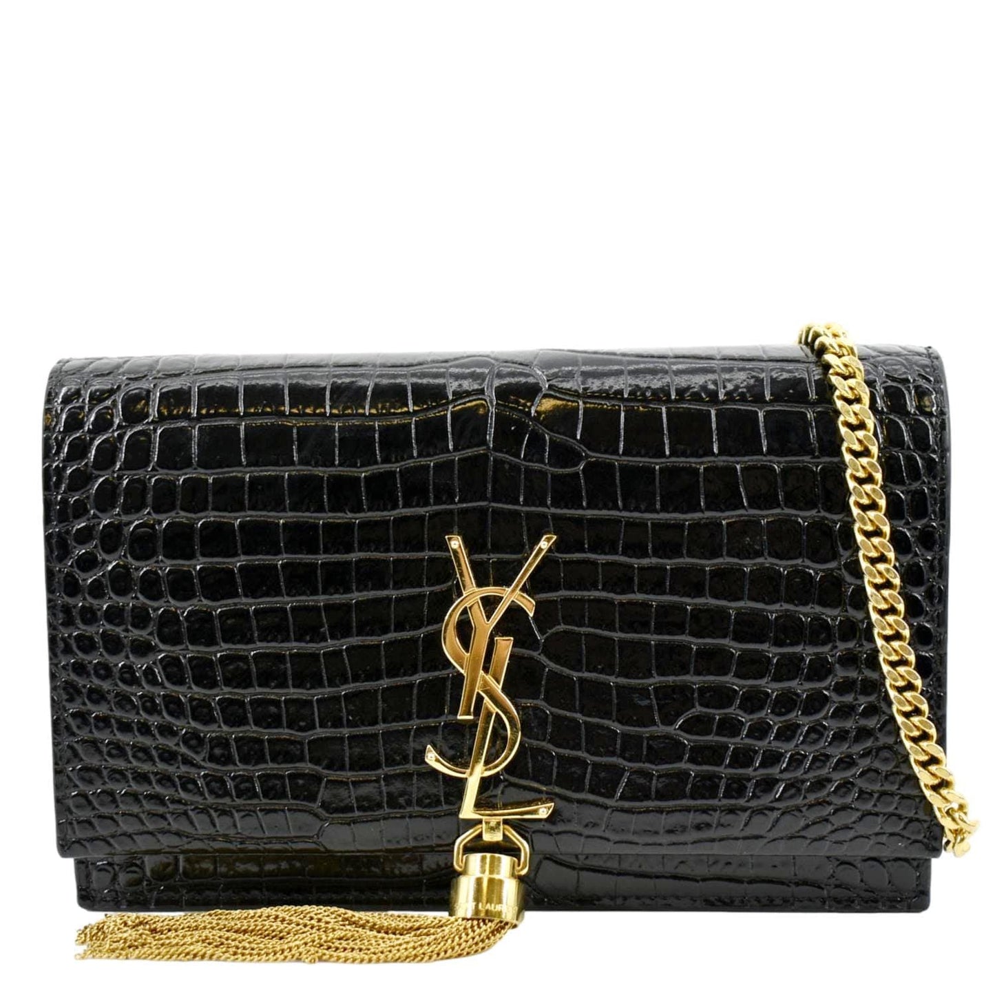 Saint Laurent Kate Leather Black Shoulder Bag Style 12