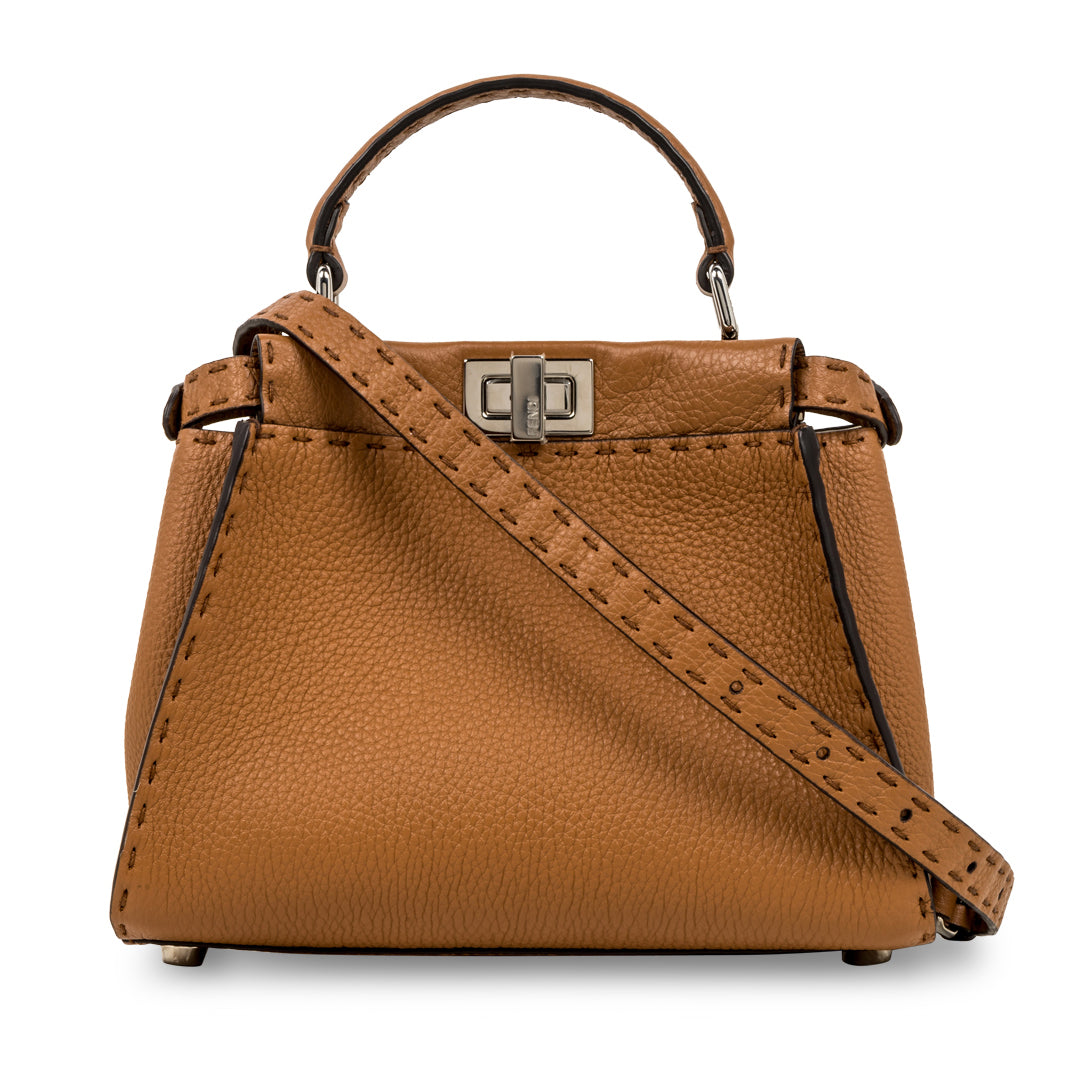 Fendi Peekaboo Leather Red Handbag Style 62