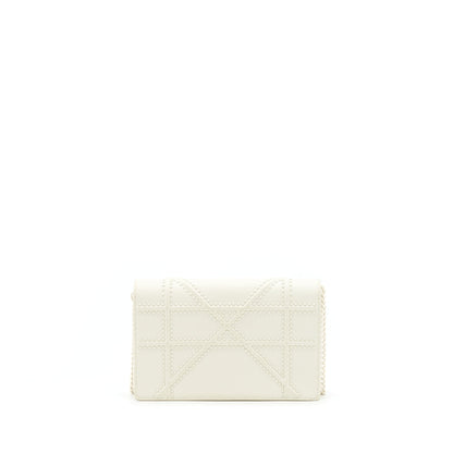 Dior Diorama Wallet On Chain White With White Hardware