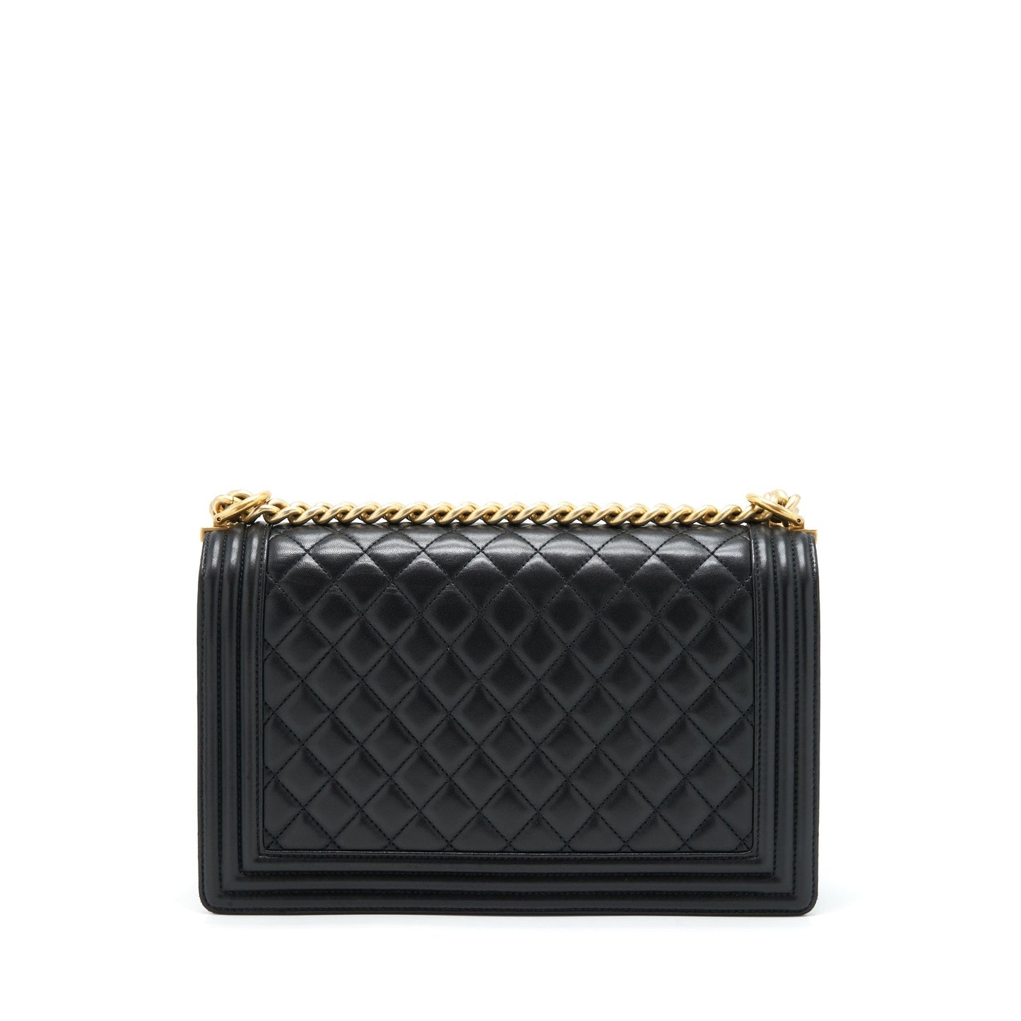 Chanel Boy Bag New Medium (28cm) Lambskin Black Ruthenium GHW