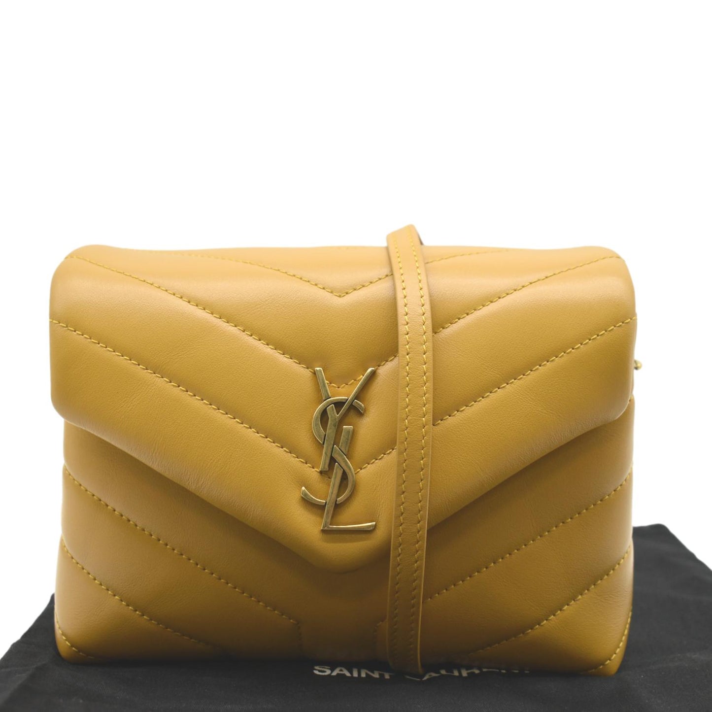 Saint Laurent Loulou Leather Red Crossbody Style 3