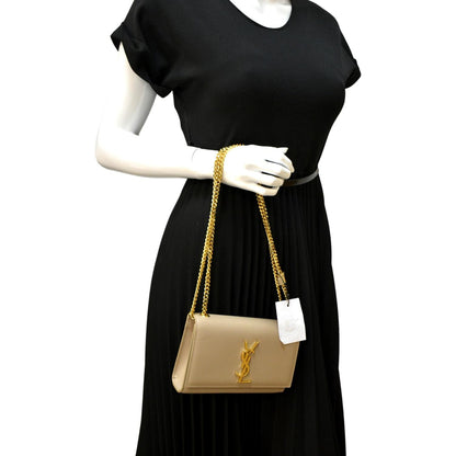 Saint Laurent Kate Leather Beige Crossbody Style 3