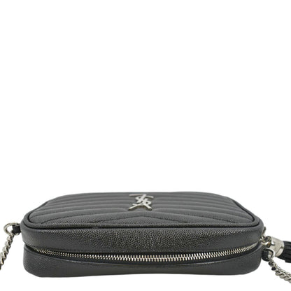 Saint Laurent Lou Leather Black Crossbody Style 26