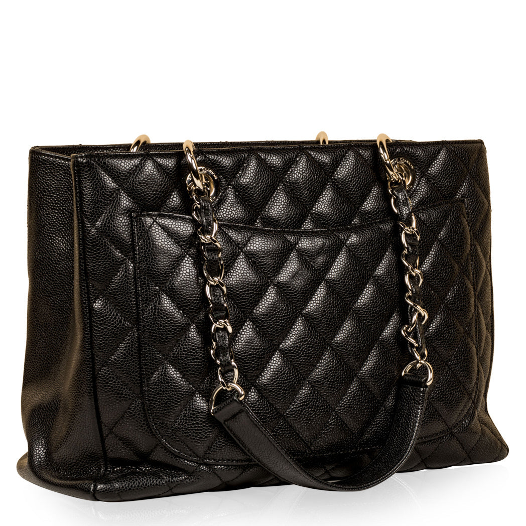 Chanel Timeless Caviar Black Tote Bag Style 35