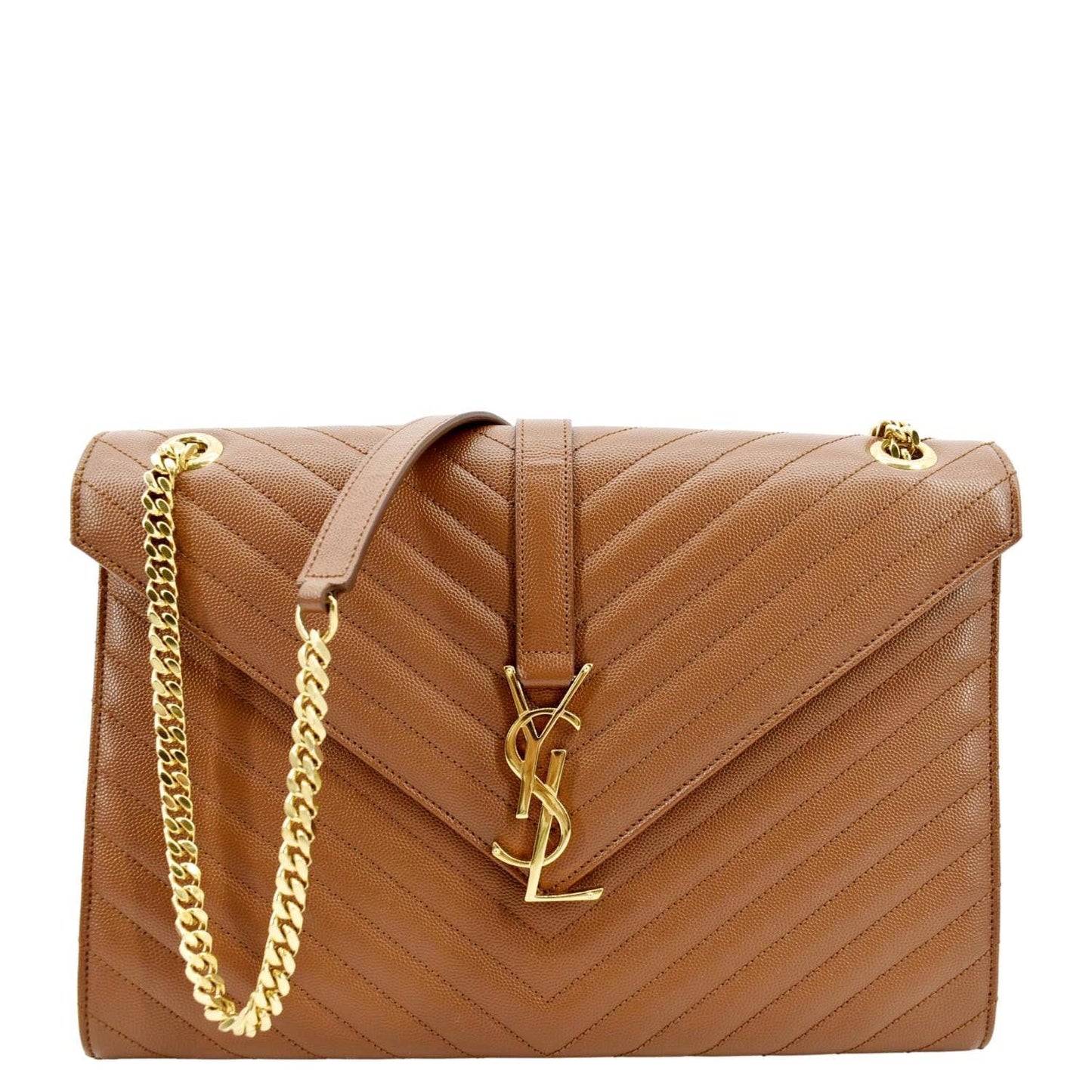 Saint Laurent Envelope Leather Red Shoulder Bag Style 10