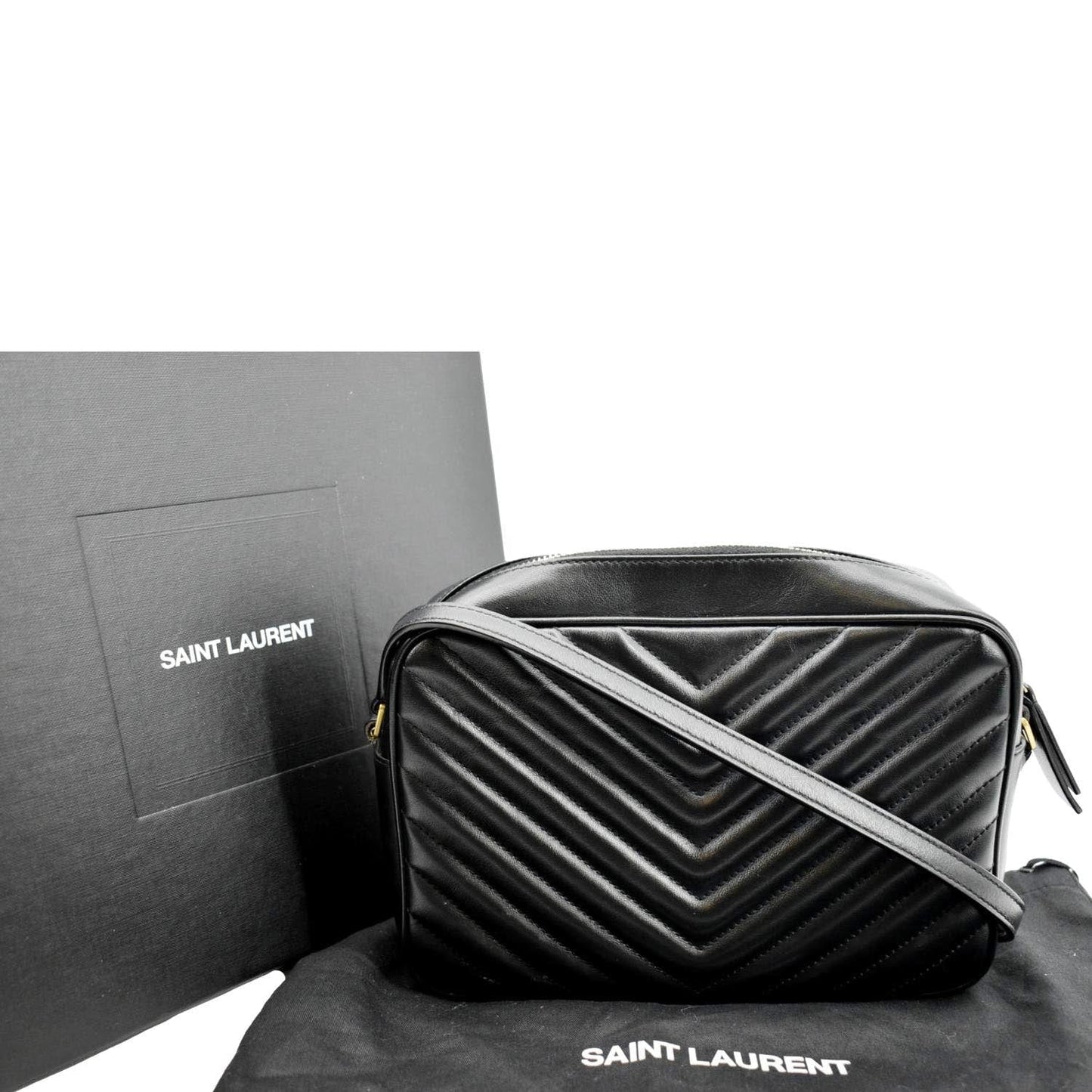 Saint Laurent Lou Leather Black Crossbody Style 21