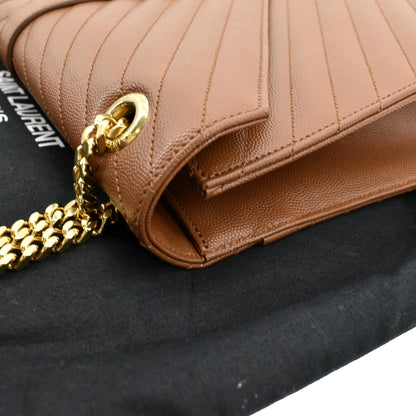 Saint Laurent Envelope Leather Red Shoulder Bag Style 10
