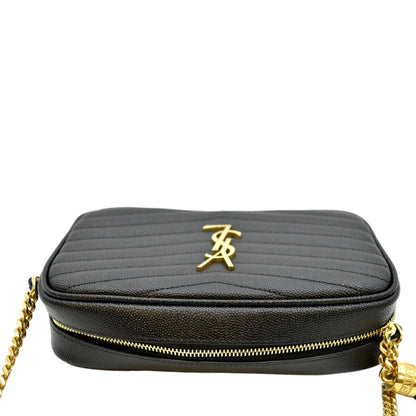 Saint Laurent Lou Leather Black Crossbody Style 24
