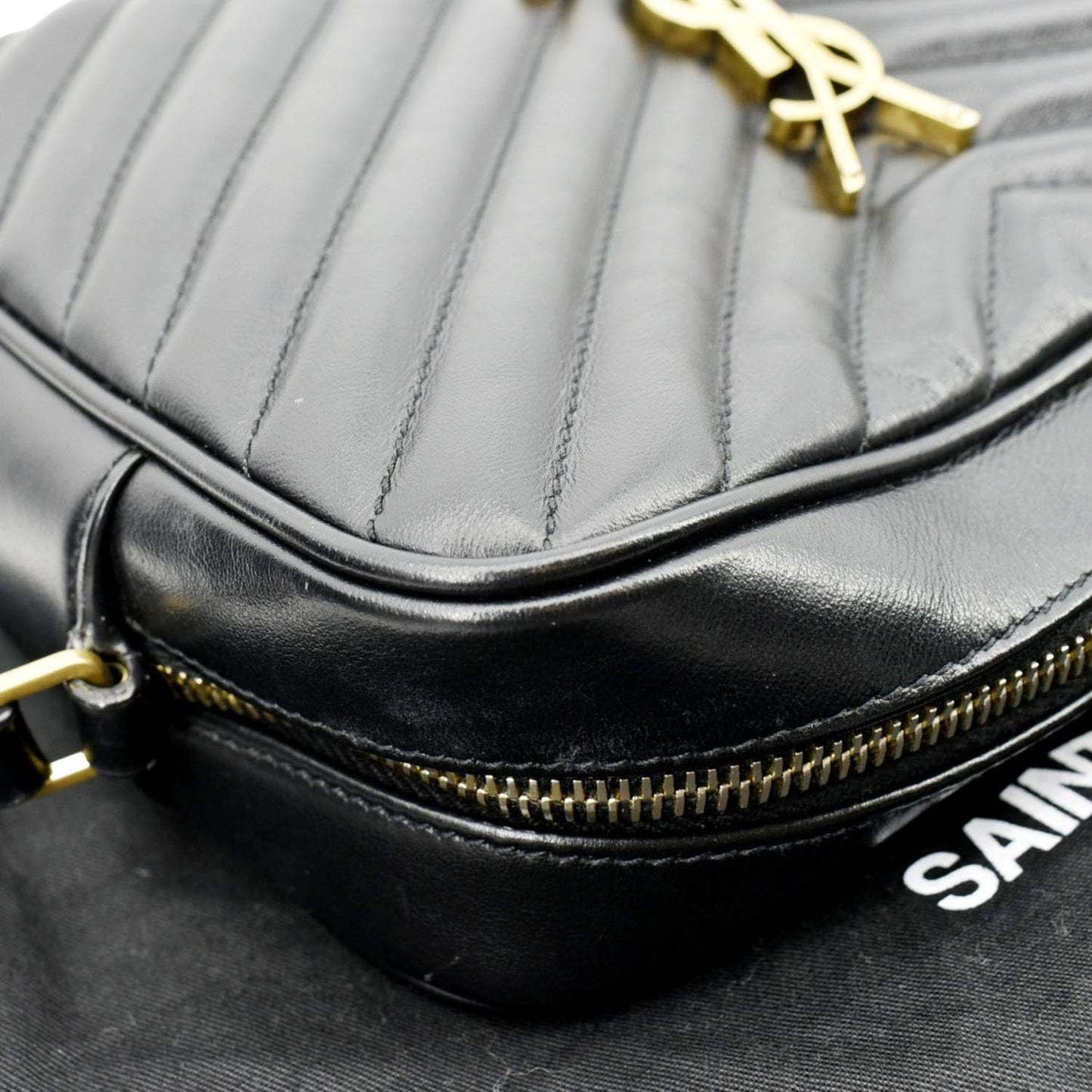 Saint Laurent Lou Leather Black Crossbody Style 21