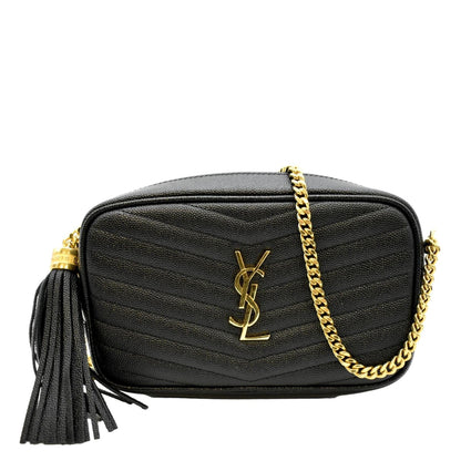 Saint Laurent Lou Leather Black Crossbody Style 24