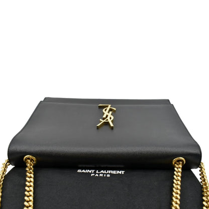 Saint Laurent Kate Leather Black Shoulder Bag Style 9