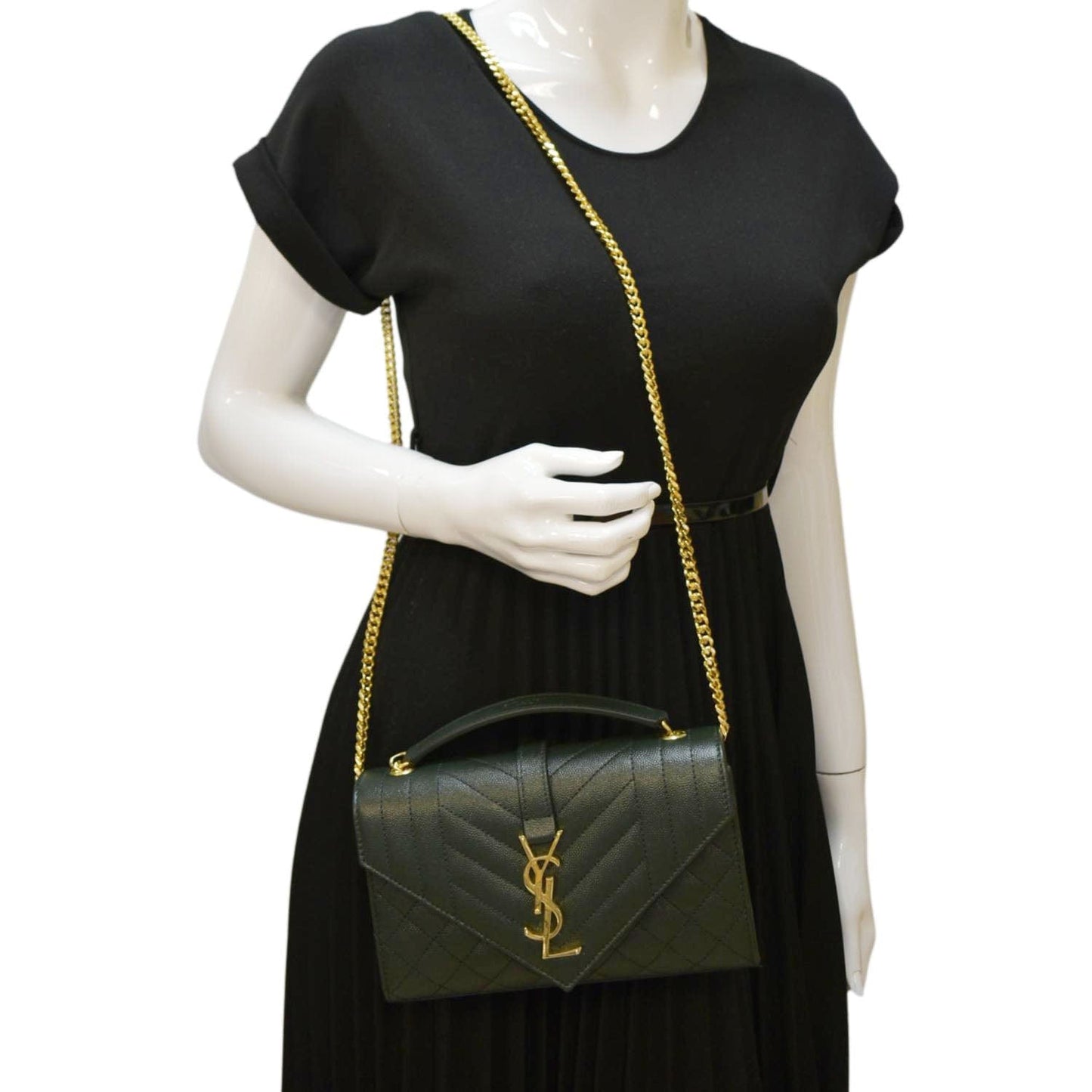 Saint Laurent Envelope Leather Red Shoulder Bag Style 12