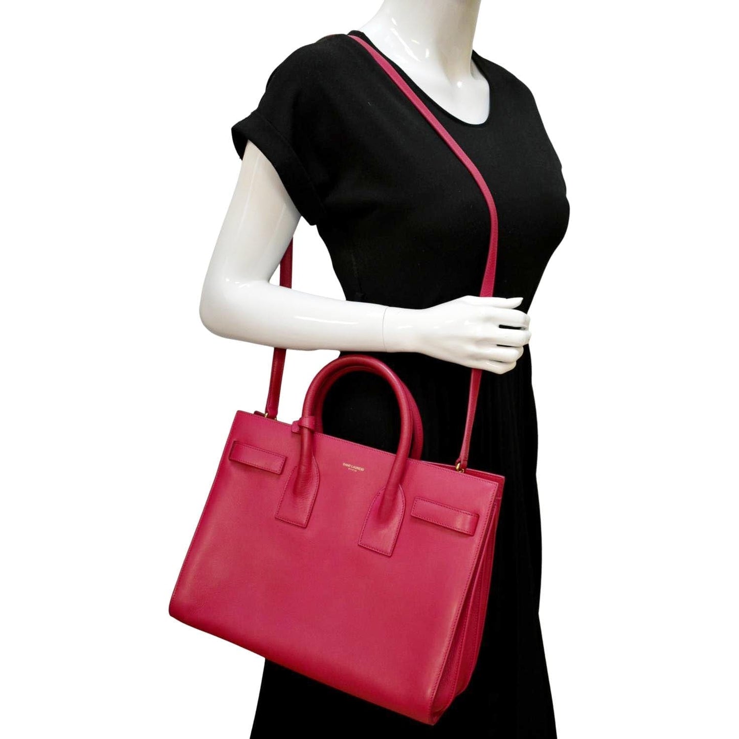 Saint Laurent Sac De Jour Leather Red Shoulder Bag Style 3