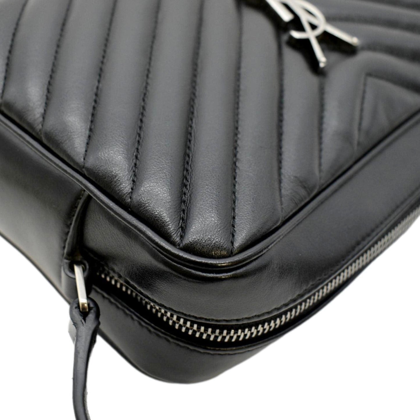 Saint Laurent Lou Leather Black Crossbody Style 23