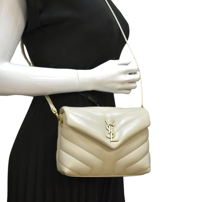 Saint Laurent Loulou Leather Red Crossbody Style 4