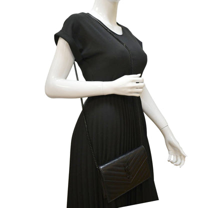 Saint Laurent Envelope Leather Black Crossbody Style 3