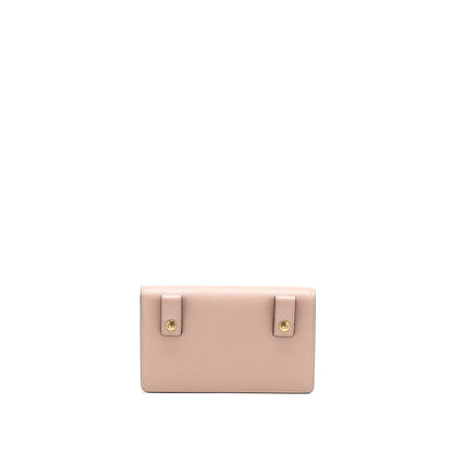 Dior Saddle Belt Pouch Grained Calfskin Dark Beige