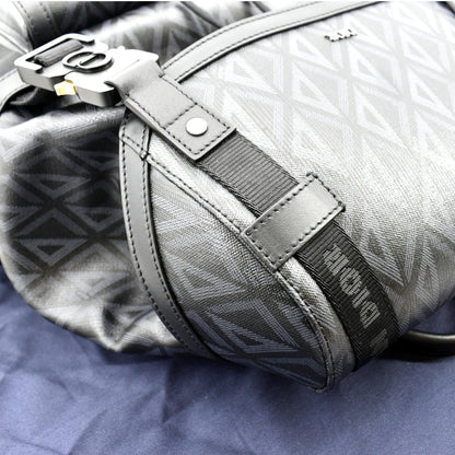 CHRISTIAN DIOR Hit The Road Diamond Canvas Backpack Black