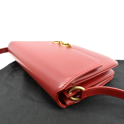 Saint Laurent Leather Red Shoulder Bag Style 41