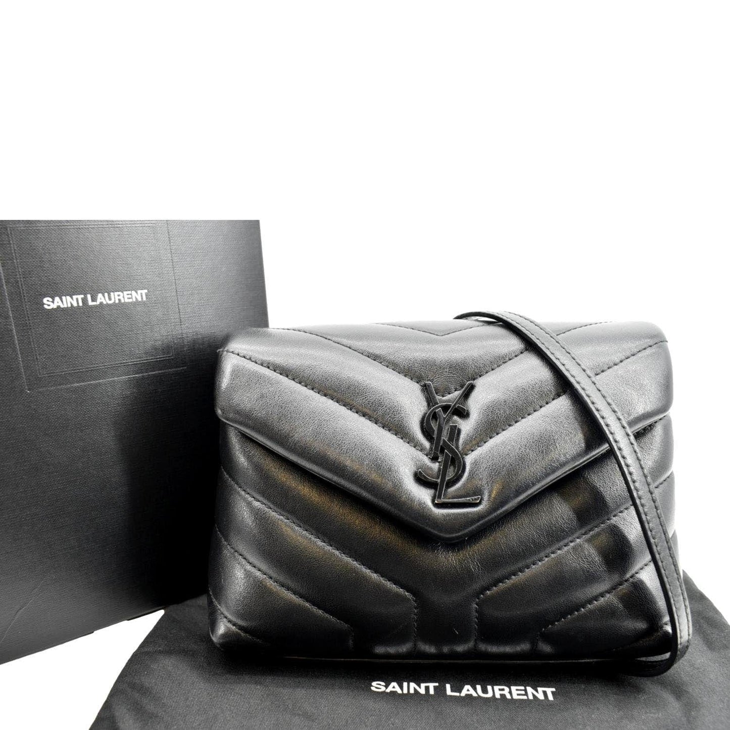Saint Laurent Loulou Leather Black Crossbody Style 7
