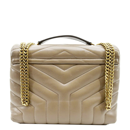 Saint Laurent Loulou Leather Beige Crossbody