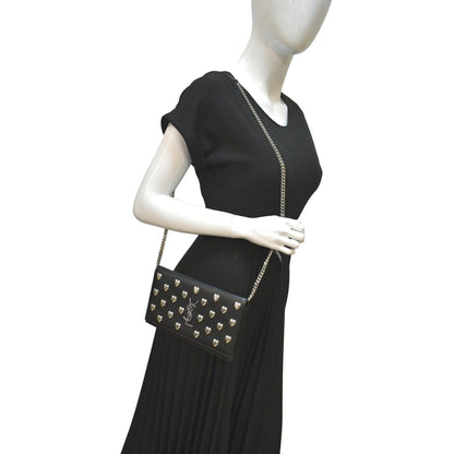 Saint Laurent Kate Leather Black Shoulder Bag Style 11