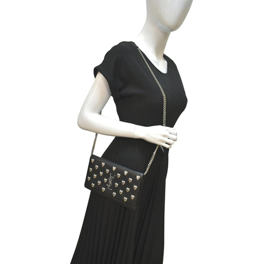 Saint Laurent Kate Leather Black Shoulder Bag Style 11