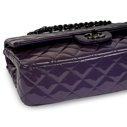 Chanel Classic Flap Patent Leather Black Shoulder Bag Style 7