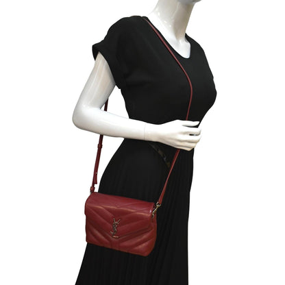 Saint Laurent Loulou Leather Red Crossbody Style 5