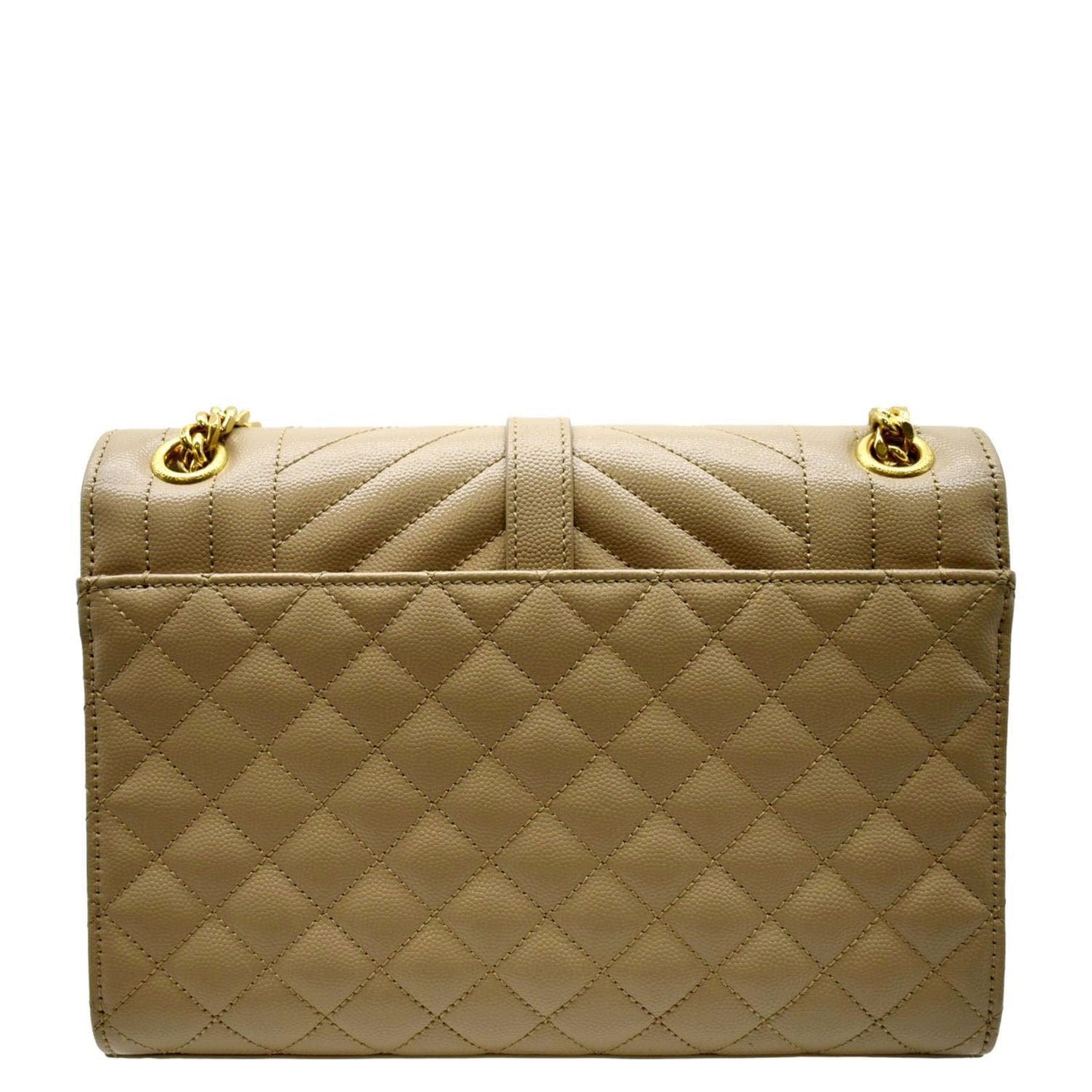 Saint Laurent Envelope Leather Beige Shoulder Bag Leather