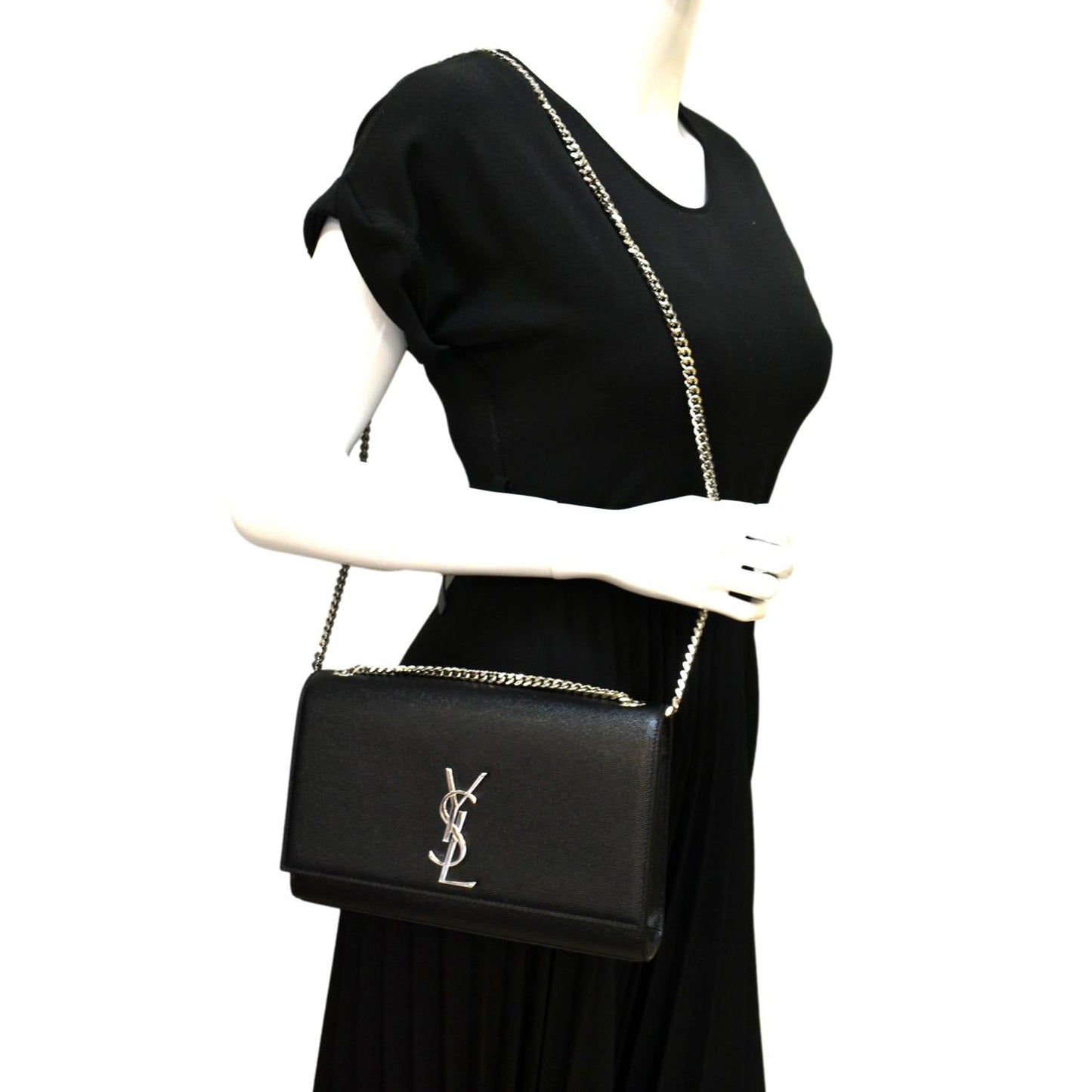 Saint Laurent Kate Leather Black Crossbody Style 16