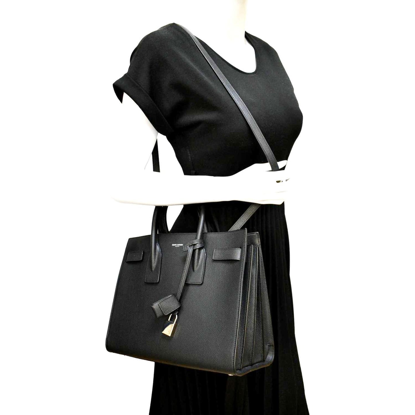 Saint Laurent Sac De Jour Leather Black Shoulder Bag Style 2