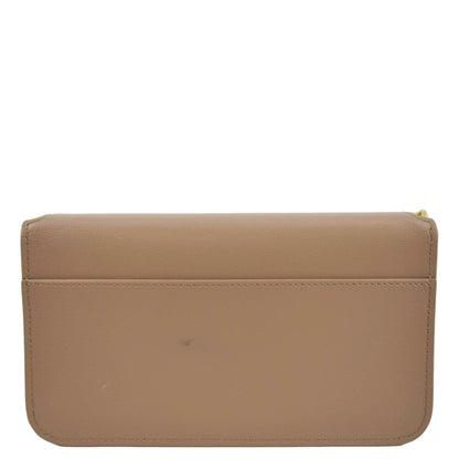 Saint Laurent Cassandre Leather Beige Shoulder Bag