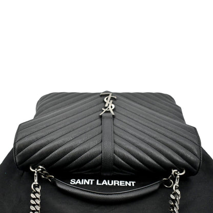 Saint Laurent College Leather Black Shoulder Bag Style 3