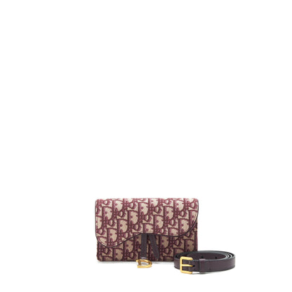Dior Saddle Belt Pouch Red oblique
