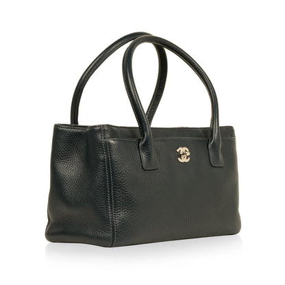 Chanel Timeless Leather Silver Tote Bag