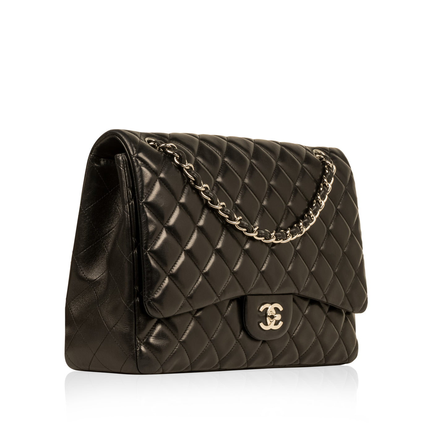 Chanel Classic Flap Lambskin Black Shoulder Bag Style 267