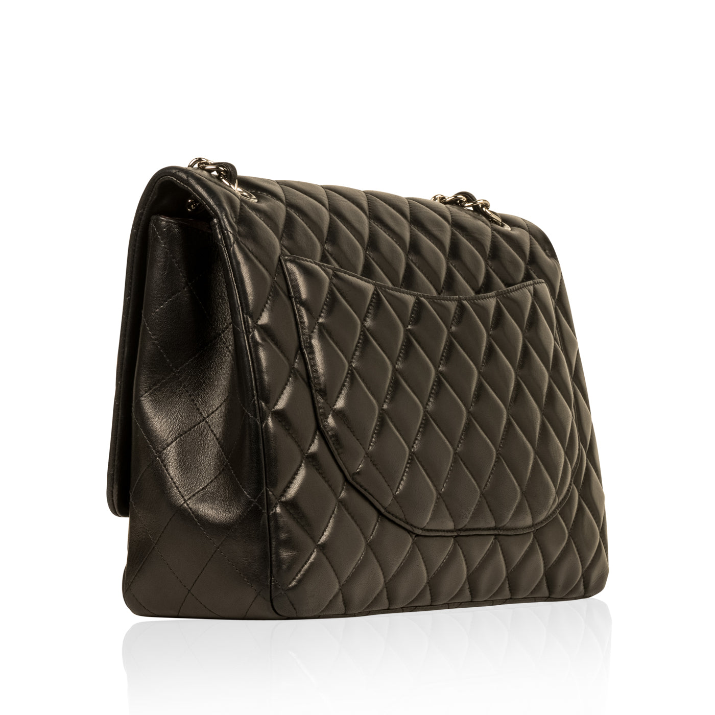 Chanel Classic Flap Lambskin Black Shoulder Bag Style 267