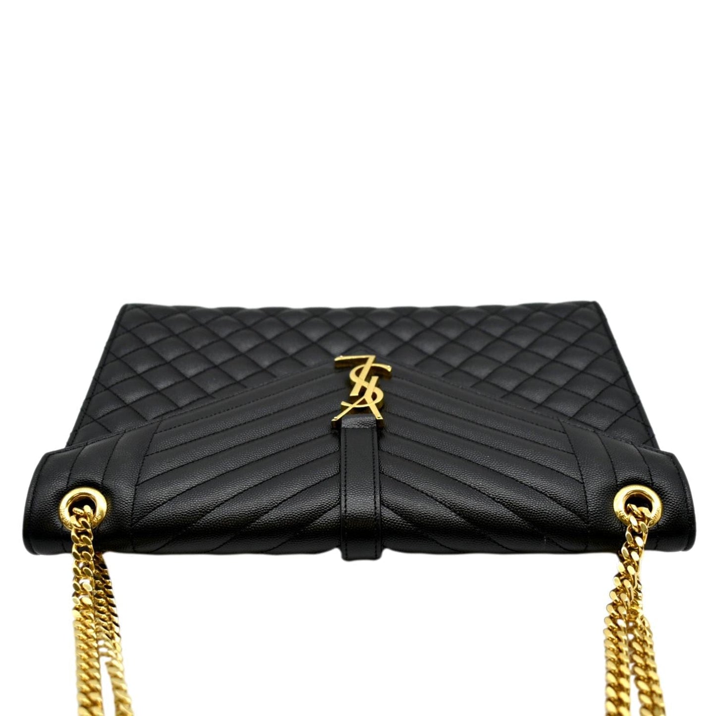 Saint Laurent Envelope Leather Black Shoulder Bag Style 16