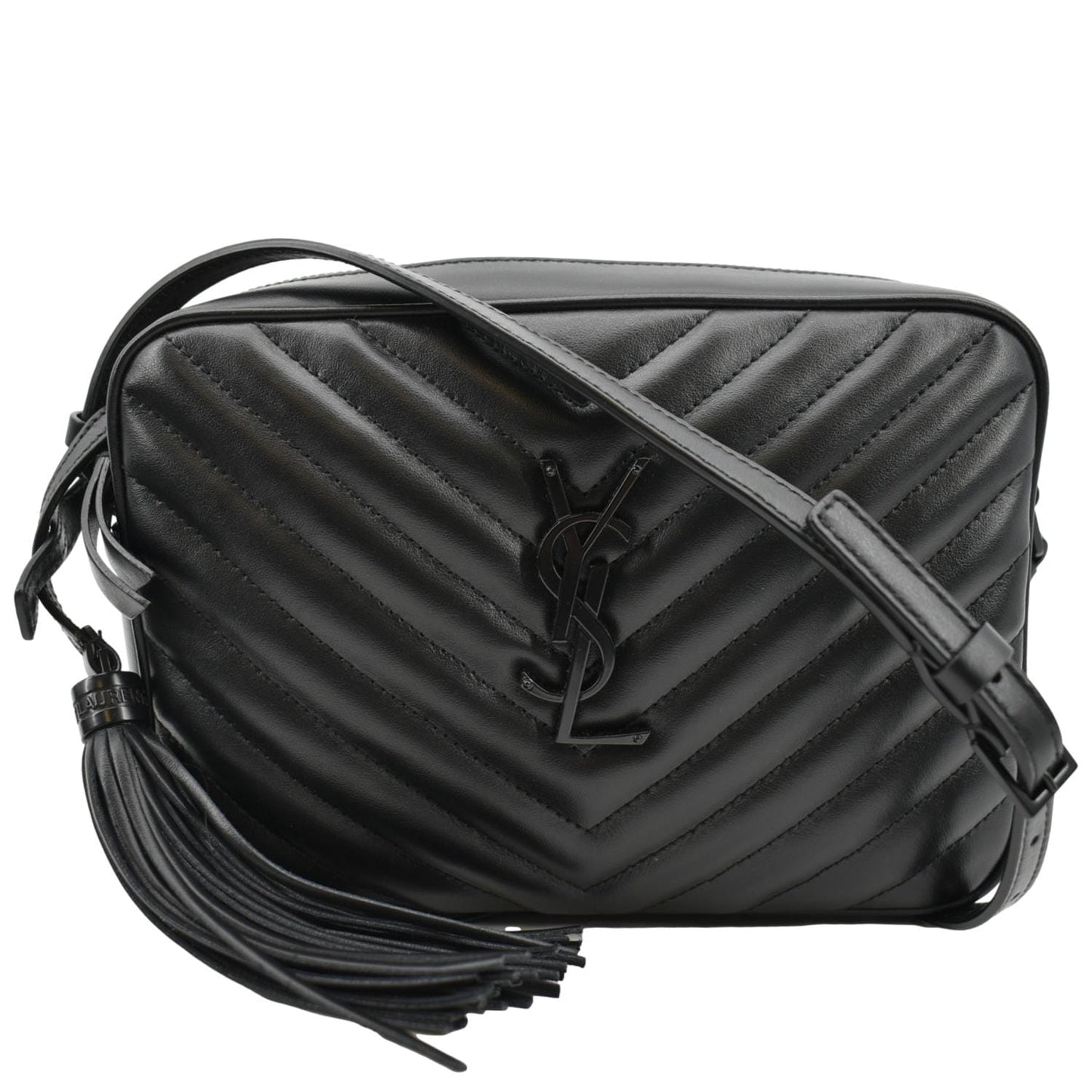 Saint Laurent Lou Leather Black Crossbody Style 19