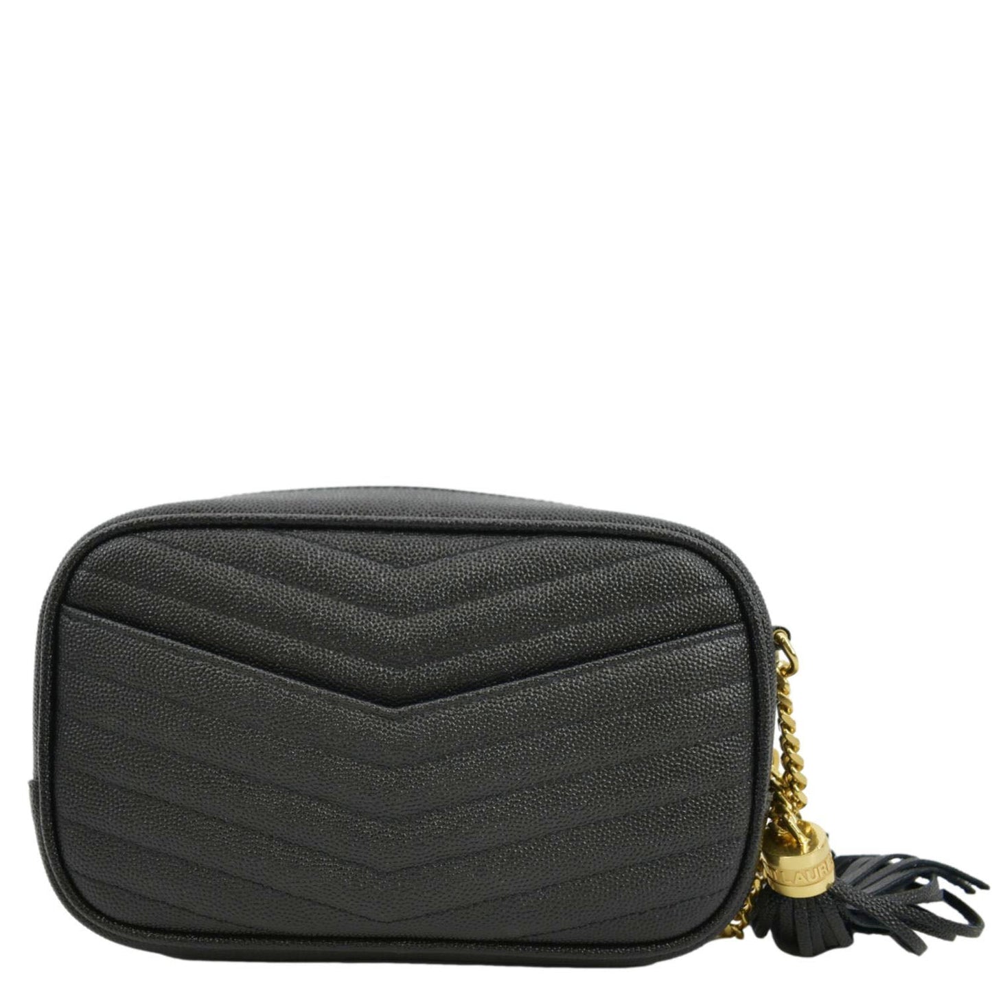 Saint Laurent Lou Leather Black Crossbody Style 25