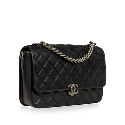 Chanel Caviar And Nubuck Messenger Bag