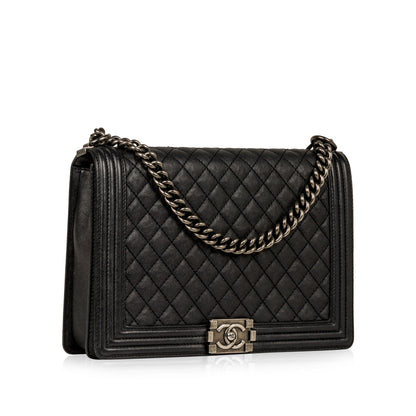 Chanel Boy Bag Quilted Black Shoulder Bag Quilted