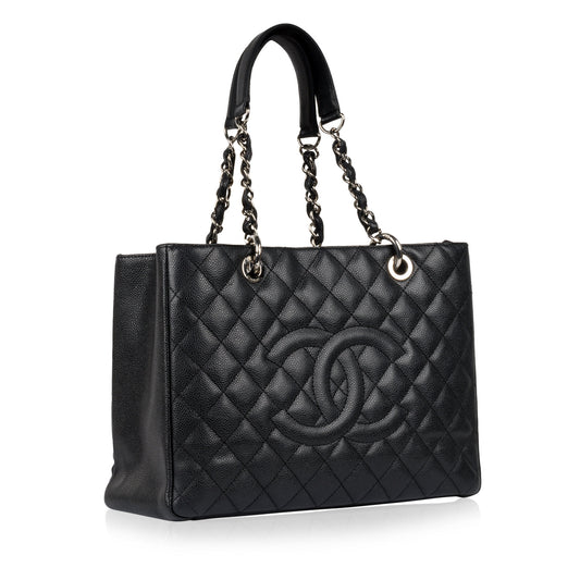 Chanel Timeless Caviar Black Tote Bag Style 13