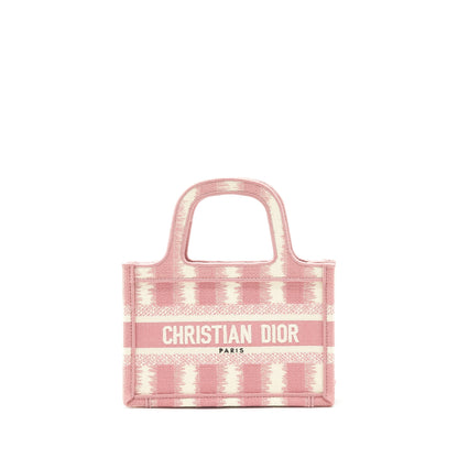 Dior Book Tote Mini Purse Pink/White